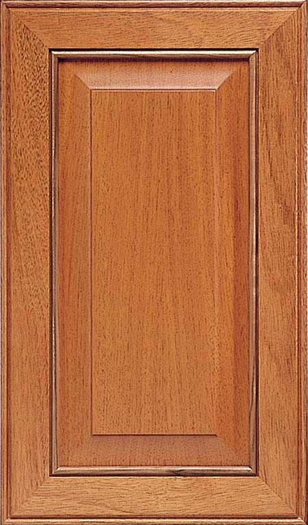 Stanford (AM-6) Lg. C-Panel Honduras Mahogany shown w/ optional Applied Molding in Walnut & Rosewood Edge